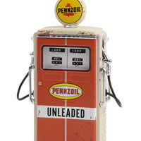 1:18 Vintage Gas Pumps Series 14 - 1954 Tokheim 350 Twin Gas Pump Pennzoil Unleaded (Weathered)