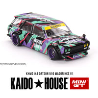 Preorder) Kaido House x Mini GT 1:64 Datsun KAIDO 510 Wagon HKS V1 – Oil Splash Pattern