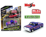 Preorder) Maisto 1:64 1987 Chevrolet 1500 Lowriders – Metallic Blue – Design Lowriders – MiJo Exclusives Limited Edition 3,600 Pieces