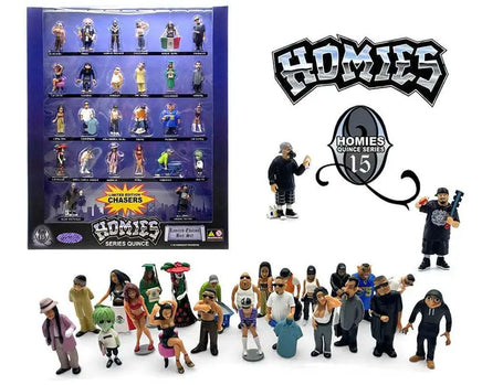 Homies Figures 1.75″ Series 15 Quince Limited Edition 26 Pcs Set with Chase Figures – 2026 New Releases Now Then & Forever Collectibles