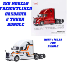 IXO MODELS 2018 Freightliner Cascadia 2 Truck  Bundle  RED  & White w/ Stripes