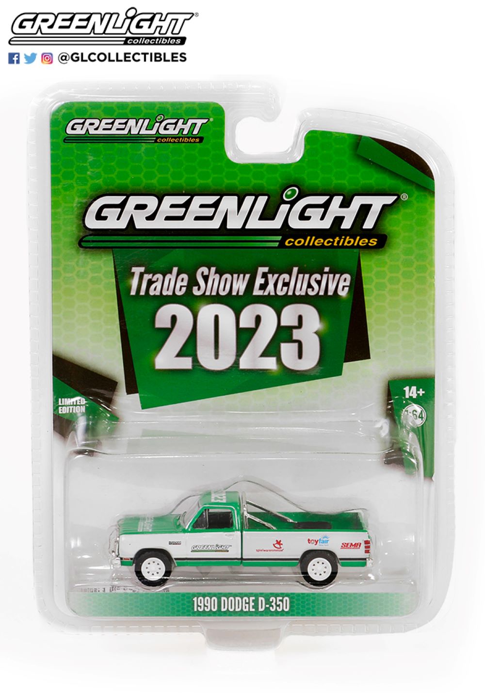 1:64 1990 Dodge D-350 - 2023 GreenLight Trade Show Exclusive (Hobby Exclusive)
