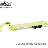 1:64 Gooseneck Trailer - Lime Green with Red and White Conspicuity Stripes (Hobby Exclusive)