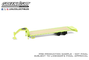 1:64 Gooseneck Trailer - Lime Green with Red and White Conspicuity Stripes (Hobby Exclusive)