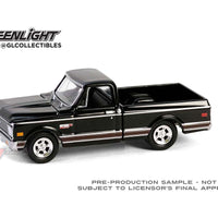 (Preorder) Greenlight 1:64 1972 Chevrolet Cheyenne C10 Short Bed – Black – Hobby Exclusive