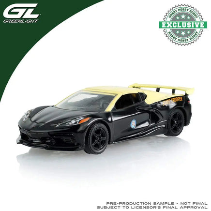 Greenlight Collectibles 1:64 Hot Pursuit - 2023 Chevrolet Corvette Stingray – Florida Highway Patrol (Hobby Exclusive) Now Then & Forever Collectibles