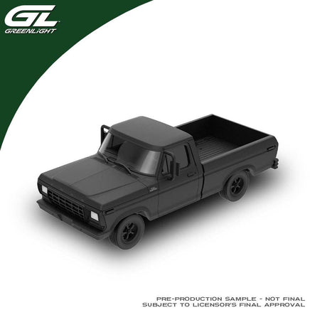 Greenlight Collectibles 1:64 1979 Ford F-100 Custom Pickup - Matte Black (Hobby Exclusives) Now Then & Forever Collectibles