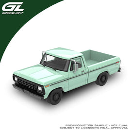 Greenlight Collectibles 1:64 1979 Ford F-100 Ranger Pickup – Light Jade (Hobby Exclusives Now Then & Forever Collectibles