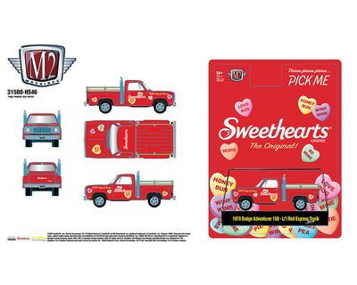 (Preorder) M2 Machines 1:64 1978 Dodge Adventure 150 Li’l Red Express Truck- Red Sweetheart – Hobby Exclusive