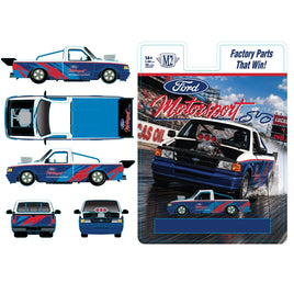 M2 machines - 31500-HS96 Ford Motorsport SVO - 1995 Ford Ranger XLT Lowered Stance Pickup Truck in Blue and Red with Triple-Butterfly Air Scoop