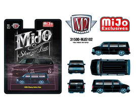 M2 Machines 1:64 1995 Chevrolet Astro Van Custom Slow & Low – Black – MiJo Exclusives