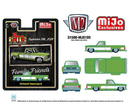 M2 Machines 1:64 2026 “C10s In The Park” 1978 Chevrolet Cheyenne Super 30 – Two-Tone Green White – Mijo Exclusives