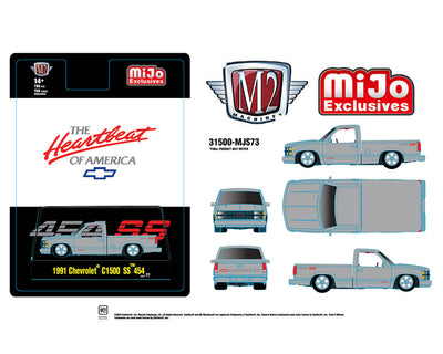 (Preorder) M2 Machines 1:64 1991 Chevrolet C1500 Ss 454 Pickup Truck Limited Edition – Silver – Mijo Exclusives