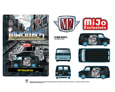 (Preorder) M2 Machines 1:64 1971 Chevrolet Van Lowriders Limited Edition – Black – Mijo Exclusives