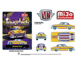 (Preorder) M2 Machines 1:64 1954 Chevrolet Bel Air Lowriders Limited Edition – Metallic Yellow – Mijo Exclusives