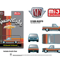 (Preorder) M2 Machines 1:64 1978 Chevrolet C10 Silverado Squarebody Pickup Truck – Cool Grey – MiJo Exclusives Limited Edition