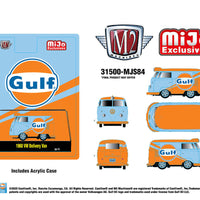 (Preorder) M2 Machines 1:64 1960 Volkswagen Delivery van Custom GULF – Blue – MiJo Exclusives Limited Edition