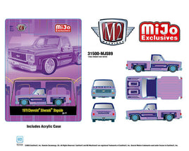 M2 Machines 1:64 1978 Chevrolet Silverado Stepside Lowriders – Purple – MiJo Exclusives Limited Edition (Copy)