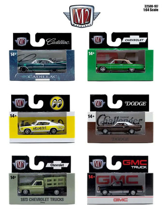 M2 Machines 32500 SERIES, RELEASE 107 Set of 6 Cars Now Then & Forever Collectibles