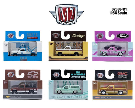 M2 Machines 1:64 Auto-Thentics Release 111 Assortment 2026 32500-111 6 Piece Set Now Then & Forever Collectibles
