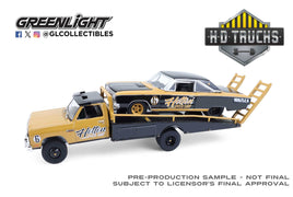 1:64 H.D Trucks Series 26 - 1985 Dodge Ram D350 Ramp Truck - Hotton Speed Shop with 1965 Dodge Coronet - Hotton Speed Shop