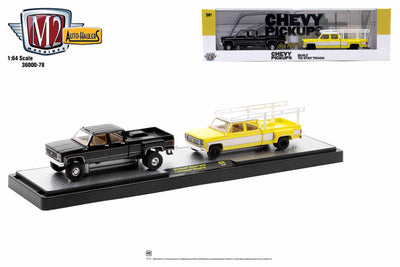 Pre-order M2 Machines AutoHaulers release #36000-78 - 1970s Chevrolet Silverado 30 Dually trucks