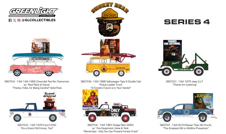 Smokey Bear Series 4 Set of 6