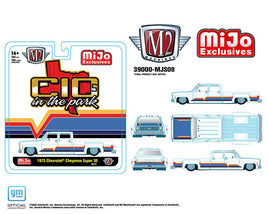 M2 Machines 1:64 1975 Chevrolet Cheyenne Super 30 Dually “C10s In The Park” – White – MiJo Exclusives Limited Edition