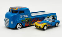 Acme 1:64 Rat Fink Hauler and Cobra Super Snake – SC64006/BLUE Now Then & Forever Collectibles