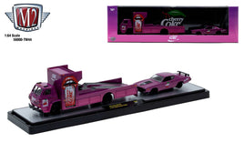 M2 Auto Hauler Coca-Cola Haulers (56000-TW44) - 1966 Dodge L600 COE & 1971 Dodge Charger Custom - Cherry Coke