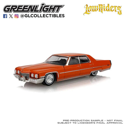 Greenlight 1:64 Series 8 - 1972 Cadillac Coupe deVille - Mandarin Orange Now Then & Forever Collectibles
