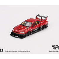 Preorder) Mini GT 1:64 Nissan LB-ER34 Super Silhouette SKYLINE – Red/Black – Limited Edition