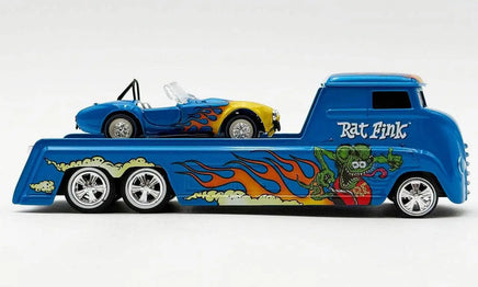 Acme 1:64 Rat Fink Hauler and Cobra Super Snake – SC64006/BLUE Now Then & Forever Collectibles