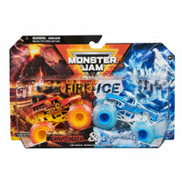 Monster Jam, Official Fire and  Ice Grave Digger and El Toro Loco Die-Cast Monster Trucks