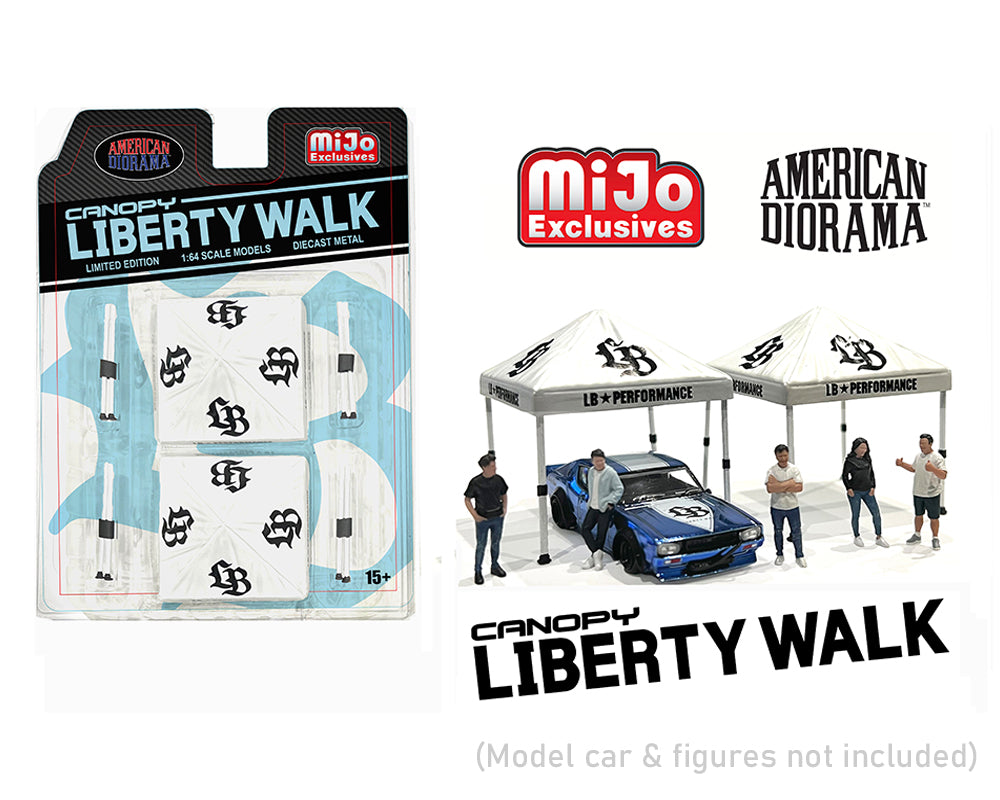 (Preorder) American Diorama 1:64 Canopy Liberty Walk – White – Mijo Exclusives