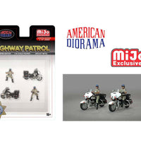 (Preorder) American Diorama 1:64 Mijo Exclusive Figures Highway Patrol Police Motorcycles 3,600 Set