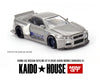 Preorder) Kaido House x Mini GT 1:64 Nissan Skyline GT-R (R34) Kaido Works SHINJUKU V1 – Silver