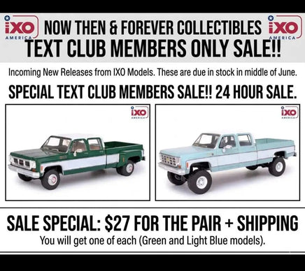 Ixo models 2Chevy Truck Bundle. Text club members only Now Then & Forever Collectibles