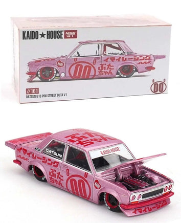 Kaido House x Mini GT Datsun 510 Pro Street Buta V1 Pink  1:64 KHMG161 Now Then & Forever Collectibles