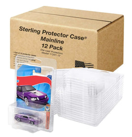 Sterling Protector Case Mainline 12 Pack for Hot Wheels & Matchbox Diecast Free Shipping in us Now Then & Forever Collectibles