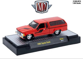 M2 Machines 1:64 1985 Toyota Truck with Camper Shell – Red- Hobby Exclusive