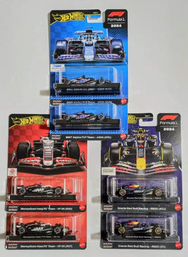 2025 Hot Wheels Premium F1 Racing Mix 1 Complete Set Of 6 - Redbull Alpine Haas