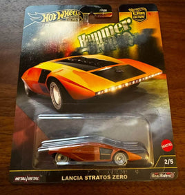 Hot Wheels Premium Car Culture Hammer Drop Lancia Stratos Zero - Orange #2/5