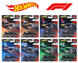 Hot Wheels 1:64 F1 2026 Racing Premium K Assortment 8 Car Set Now Then & Forever Collectibles