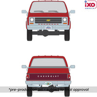 IXO Models 1979 Chevrolet Scottsdale K20 - Carmine Red & Dark Carmine Red