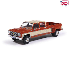 IXO Models 1975 Chevrolet K30 Crew Dab Dually - Grecian Bronze and Santa Fe Tan Deluxe Two-Tone Now Then & Forever Collectibles