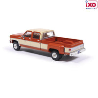 IXO Models 1975 Chevrolet K30 Crew Dab Dually - Grecian Bronze and Santa Fe Tan Deluxe Two-Tone Now Then & Forever Collectibles