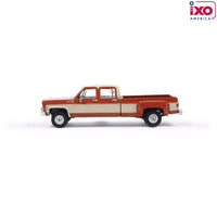IXO Models 1975 Chevrolet K30 Crew Dab Dually - Grecian Bronze and Santa Fe Tan Deluxe Two-Tone Now Then & Forever Collectibles