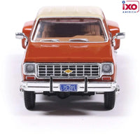 IXO Models 1975 Chevrolet K30 Crew Dab Dually - Grecian Bronze and Santa Fe Tan Deluxe Two-Tone Now Then & Forever Collectibles