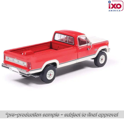 Ixo Model 1:64 1984 Ford F-250 XLT Lariat Long Bed Styleside 4x4 - Victoria Tu-Tone Bright Canyon Red with Wimbledon White Now Then & Forever Collectibles